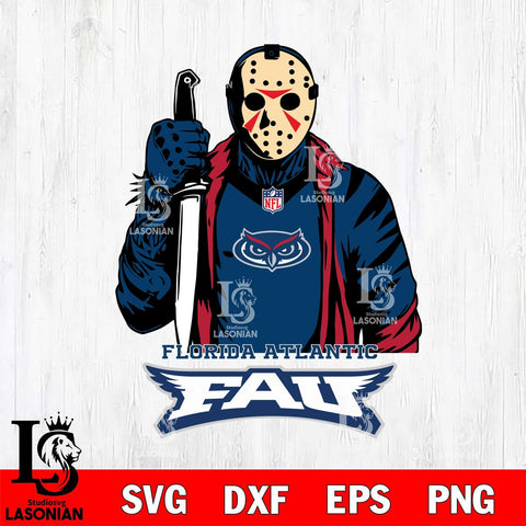 Florida Atlantic Owls Jason Voorhees Horror 3 Svg Eps Dxf Png File, NCAA svg, Digital Download, Instant Download