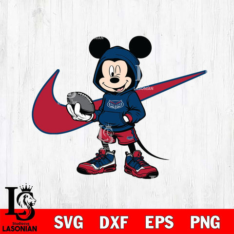 Florida Atlantic Owls Mickey Wearing Hoodie Sport Svg Eps Dxf Png File, NCAA svg, Digital Download, Instant Download