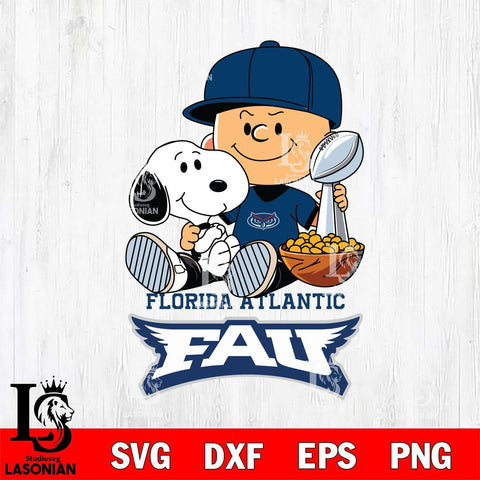Florida Atlantic Owls Peanuts Snoopy Champion football SVG DXF EPS PNG FILE,Snoopy File Cut, NCAA Digital Download,Instant Download,Christmas Silhouette