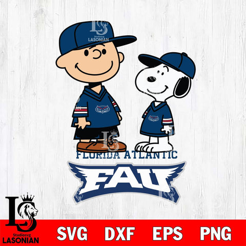 Florida Atlantic Owls Peanuts Snoopy Football SVG DXF EPS PNG FILE,Snoopy File Cut, NCAA Digital Download,Instant Download,Christmas Silhouette