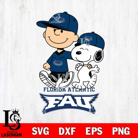 Florida Atlantic Owls Peanuts Snoopy Friends SVG DXF EPS PNG FILE,Snoopy File Cut, NCAA Digital Download,Instant Download,Christmas Silhouette