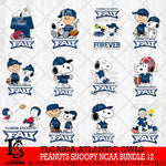 Florida Atlantic Owls Peanuts Snoopy Player NCAA Bundle 12 SVG DXF EPS PNG FILE,Snoopy File Cut, bundle NCAA Digital Download,Instant Download, Silhouette