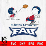 Florida Atlantic Owls Peanuts play football SVG DXF EPS PNG FILE,Snoopy File Cut, NCAA Digital Download,Instant Download,Christmas Silhouette