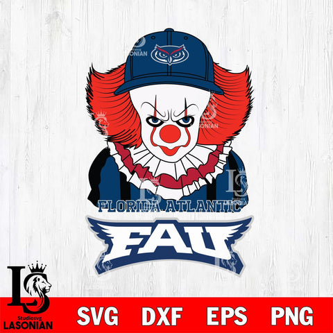 Florida Atlantic Owls Pennywise Horror Sport 10 Svg Eps Dxf Png File, Digital Download