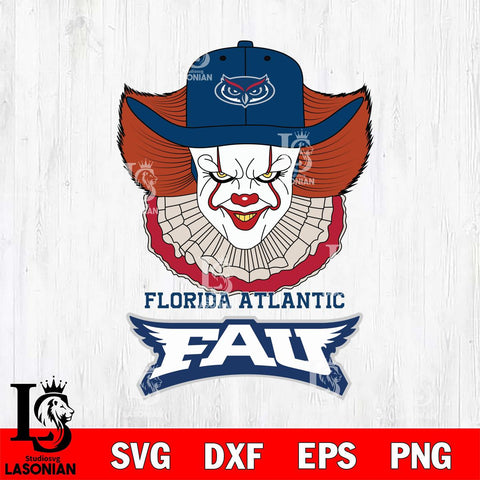 Florida Atlantic Owls Pennywise Horror Sport 12 Svg Eps Dxf Png File, Digital Download