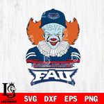 Florida Atlantic Owls Pennywise Horror Sport 2 Svg Eps Dxf Png File, Digital Download