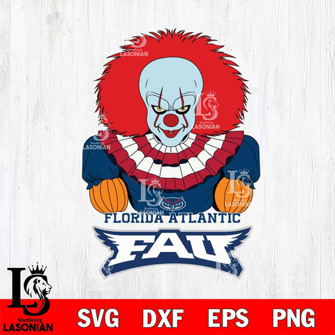 Florida Atlantic Owls Pennywise Horror Sport 3 Svg Eps Dxf Png File, Digital Download