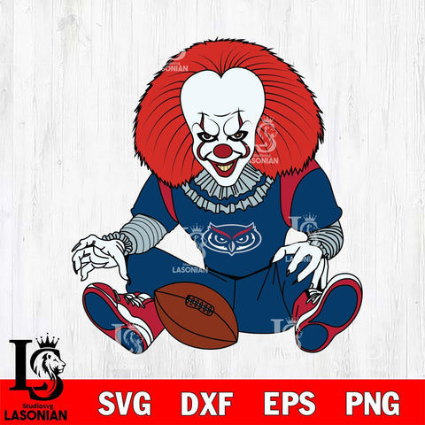 Florida Atlantic Owls Pennywise Horror Sport 6 Svg Eps Dxf Png File, Digital Download