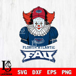 Florida Atlantic Owls Pennywise Horror Sport 7 Svg Eps Dxf Png File, Digital Download