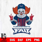 Florida Atlantic Owls Pennywise Horror Sport 8 Svg Eps Dxf Png File, Digital Download
