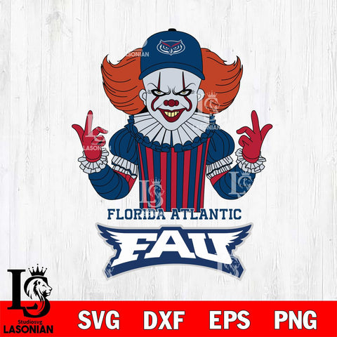 Florida Atlantic Owls Pennywise Horror Sport 8 Svg Eps Dxf Png File, Digital Download