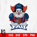 Florida Atlantic Owls Pennywise Horror Sport 9 Svg Eps Dxf Png File, Digital Download