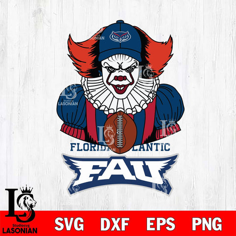 Florida Atlantic Owls Pennywise Horror Sport 9 Svg Eps Dxf Png File, Digital Download