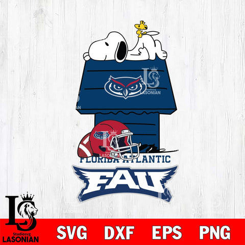 Florida Atlantic Owls Snoopy Chill Football SVG DXF EPS PNG FILE,Snoopy File Cut, NCAA Digital Download,Instant Download,Christmas Silhouette