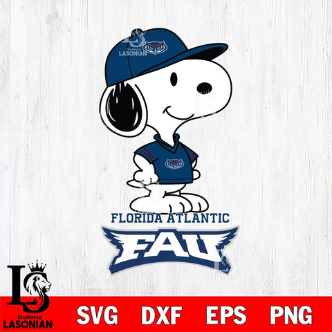 Florida Atlantic Owls Snoopy Football sport SVG DXF EPS PNG FILE,Snoopy File Cut, NCAA Digital Download,Instant Download,Christmas Silhouette