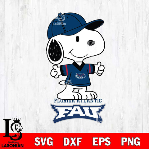 Florida Atlantic Owls Snoopy football SVG DXF EPS PNG FILE,Snoopy File Cut, NCAA Digital Download,Instant Download,Christmas Silhouette