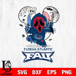 Florida Atlantic Owls Stitch Ghost Face Halloween 2 Svg Eps Dxf Png File, Digital Download, Instant Download