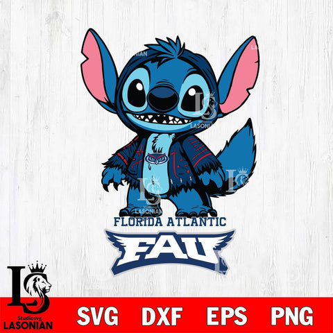 Florida Atlantic Owls Stitch Halloween Svg Eps Dxf Png File, NCAA svg, Digital Download, Instant Download