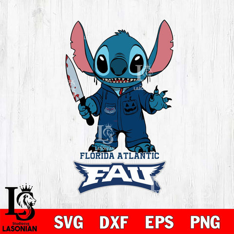 Florida Atlantic Owls Stitch Horror 2 Svg Eps Dxf Png File, NCAA svg, Digital Download, Instant Download
