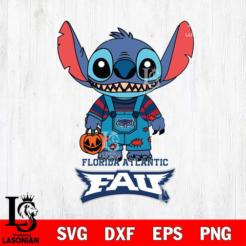 Florida Atlantic Owls Stitch Horror Halloween Svg Eps Dxf Png File, NCAA svg, Digital Download, Instant Download