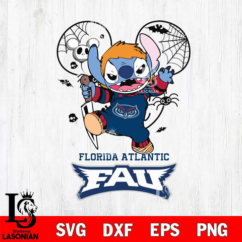 Florida Atlantic Owls Stitch Michael Halloween Svg Eps Dxf Png File, Digital Download, Instant Download