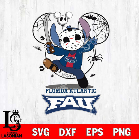 Florida Atlantic Owls Stitch jason voorhees Halloween Svg Eps Dxf Png File, Digital Download, Instant Download