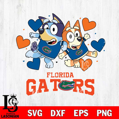 Florida Gators Bluey & Bingo 10 Svg Eps Dxf Png File, NCAA svg, Digital Download, Instant Download