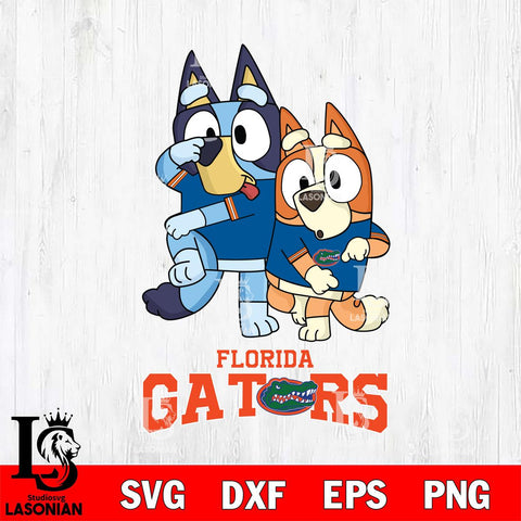Florida Gators Bluey & Bingo Svg Eps Dxf Png File, NCAA svg, Digital Download, Instant Download