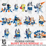 Florida Gators Bluey NCAA Bundle 12 Svg Eps Dxf Png File, Digital Download, Instant Download