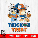 Florida Gators Bluey Trick or Treat Halloween 2 Svg Eps Dxf Png File, Digital Download, Instant Download