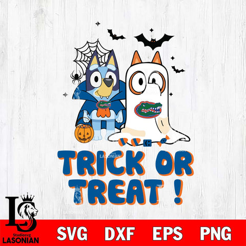 Florida Gators Bluey Trick or Treat Halloween Svg Eps Dxf Png File, Digital Download, Instant Download