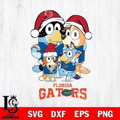 Florida Gators Christmas Bluey Family Sport Cut Files,Bluey Cricut,Christmas Svg , Bluey svg , Digital Download, dxf eps png pdf file