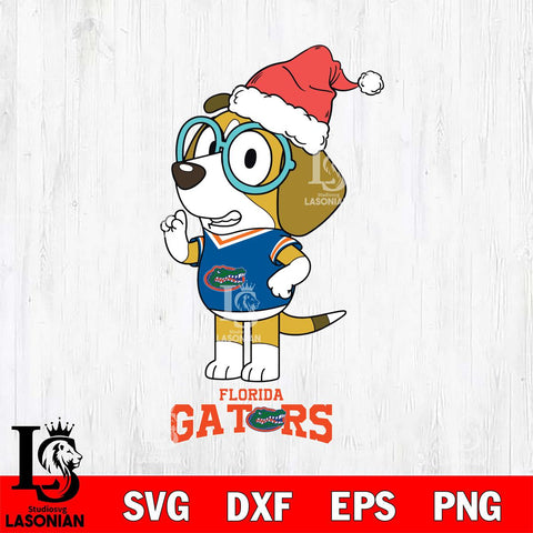 Florida Gators Christmas Bluey Honey Sport Cut Files,Bluey Cricut,Christmas Svg , Bluey svg , Digital Download, dxf eps png pdf file