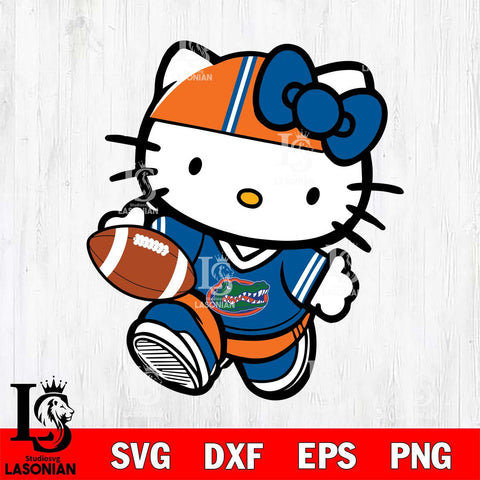 Florida Gators Cute Hello Kitty Football 9 Svg Eps Dxf Png File, NCAA svg, Digital Download, Instant Download