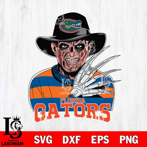 Florida Gators Freddy Krueger Horror Halloween Svg Eps Dxf Png File, NCAA svg, Digital Download, Instant Download