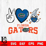 Florida Gators Gnomes Peace & Love Svg Eps Dxf Png File, Digital Download, Instant Download