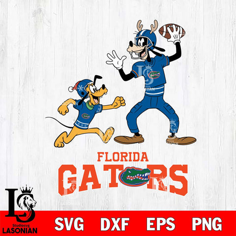 Florida Gators Goofy & Pluto Football Cricut,Christmas SVG DXF EPS PNG FILE, NCAA Digital Download,Instant Download, Silhouette