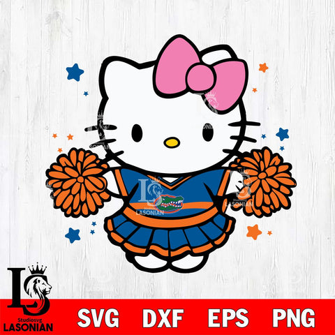 Florida Gators Hello Kitty Cheerleader 10 Svg Eps Dxf Png File, Digital Download, Instant Download