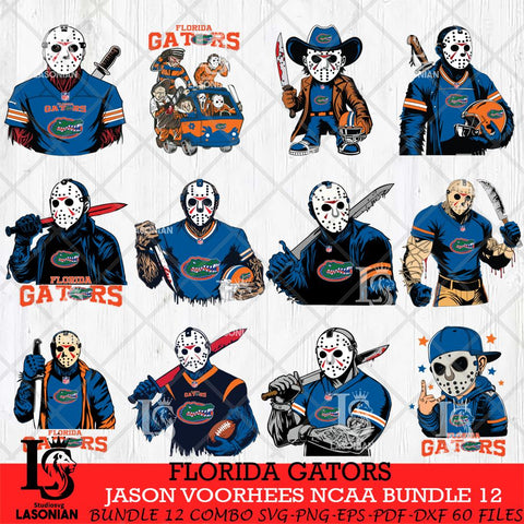 Florida Gators Jason Voorhees Horror Bundle 12 SVG Eps Dxf Png File, bundle NCAA svg, Digital Download, Instant Download