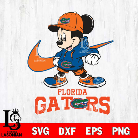 Florida Gators Mickey Mouse NIKE, Svg Eps Dxf Png File, Digital Download