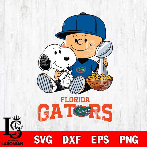 Florida Gators Peanuts Snoopy Champion football SVG DXF EPS PNG FILE,Snoopy File Cut, NCAA Digital Download,Instant Download,Christmas Silhouette