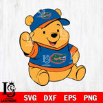 Florida Gators Pooh Bear Svg Eps Dxf Png File, NCAA svg, Digital Download, Instant Download