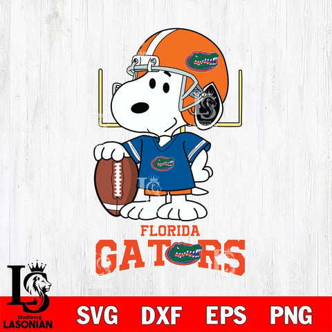 Florida Gators Snoopy Player Football SVG DXF EPS PNG FILE,Snoopy File Cut, NCAA Digital Download,Instant Download,Christmas Silhouette