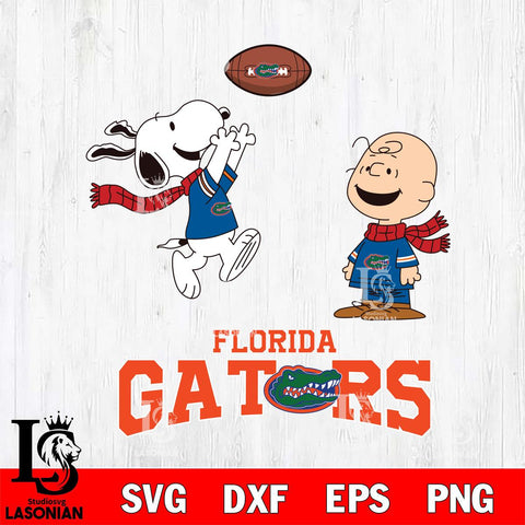 Florida Gators Snoopy & Charlie Brown Football Cricut,Christmas SVG DXF EPS PNG FILE, NCAA Digital Download,Instant Download, Silhouette
