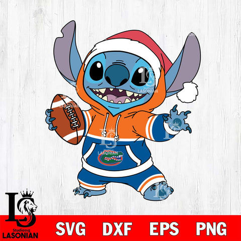 Florida Gators Stitch Football Christmas File Cut, NCAA SVG DXF EPS PNG FILE, Digital Download , Criucut , Silhouette