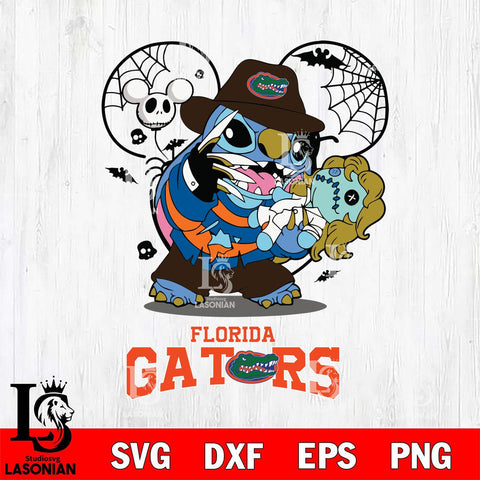 Florida Gators Stitch Freddy Krueger Halloween Svg Eps Dxf Png File, Digital Download, Instant Download