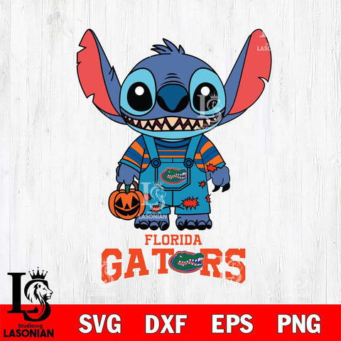 Florida Gators Stitch Horror Halloween Svg Eps Dxf Png File, NCAA svg, Digital Download, Instant Download