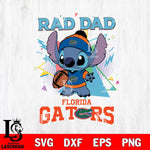 Florida Gators Stitch Rad Dad SVG DXF EPS PNG FILE, NCAA File Cut,Digital Download,Instant Download