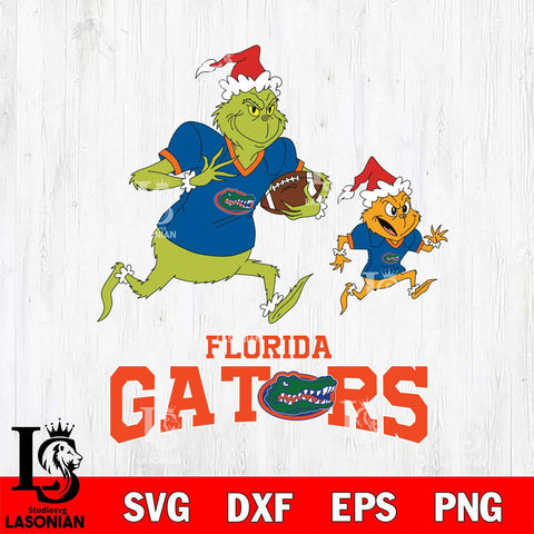 Florida Gators The Grinch & Max Football Cricut,Christmas SVG DXF EPS PNG FILE, NCAA Digital Download,Instant Download, Silhouette