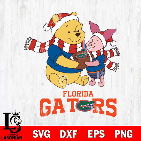 Florida Gators Winnie the Pooh & Piglet Football Cricut,Christmas SVG DXF EPS PNG FILE, NCAA Digital Download,Instant Download, Silhouette